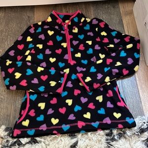 Girls Heart Fleece Pullover w/ Pockets